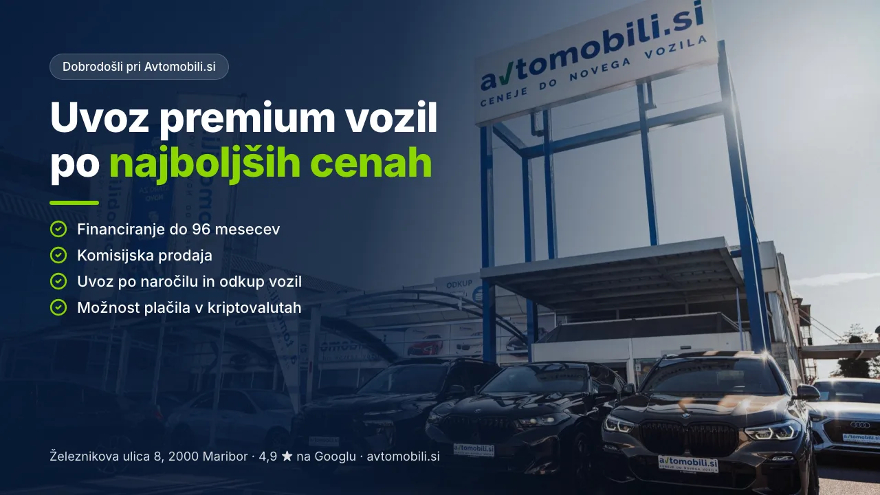 Avtomobili.si, poslovalnica na Železnikovi ulici 8 v Mariboru: uvoz premium vozil po najboljših cenah